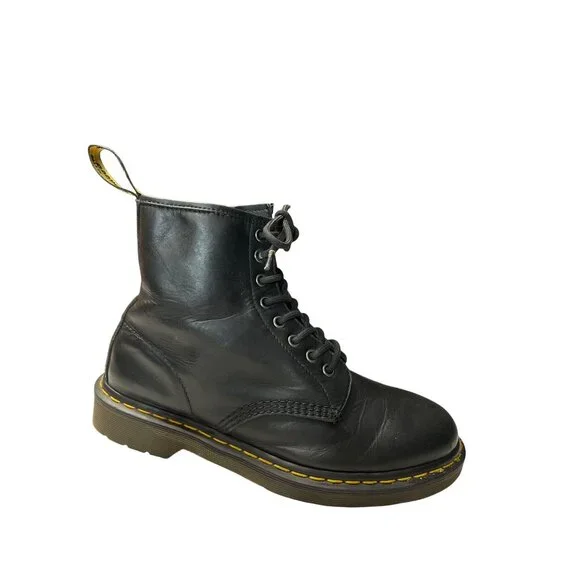 Dr Martens 1460 Black Leather 8-Eye Boots Mens 9 Womens 10 AirWair Sole 42 - Picture 10 of 10